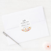 Sticker Rond Merci nikah mariage musulman faveur floral (Enveloppe)
