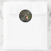 Sticker Rond Merci Noir & Or 2025 Parti Graduation Favor (Sac)