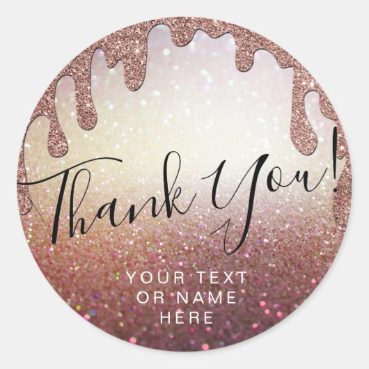 Sticker Rond Merci Nom 16e anniversaire de naissance (Devant)