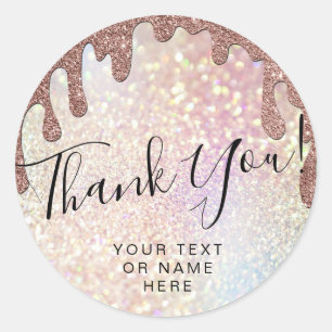 Sticker Rond Merci Nom 16e anniversaire de naissance