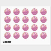 Sticker Rond Merci Nom 16e Parties scintillant nuptiale Ballons (Feuille)
