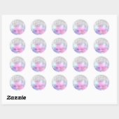 Sticker Rond Merci Nom 16e Parties scintillant Ombre nuptiale r (Feuille)