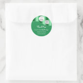 Sticker Rond Merci Nom de l'entreprise Logo Qr Code Emerald Gre (Sac)