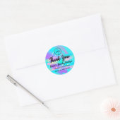 Sticker Rond Merci Nom du script Histogrammes Holographiques Ro (Enveloppe)