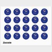 Sticker Rond Merci Nom Rose Lashes Microblade Blue (Feuille)
