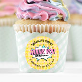 Sticker Rond Merci Nostalgique De La Pop De Comic Rétro Pour Co