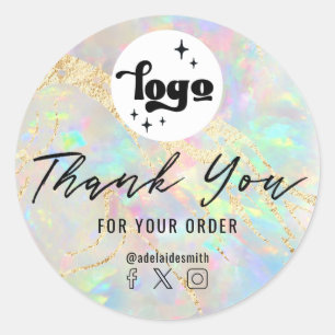 Sticker Rond merci opal