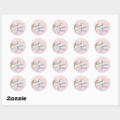 Sticker Rond merci opal classique collant rond (Feuille)