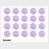 Sticker Rond Merci Or Doux 16e Mariage Holographique (Feuille)