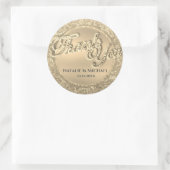 Sticker Rond Merci Or personnalisé (Sac)