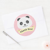 Sticker Rond Merci Panda (Enveloppe)