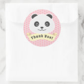 Sticker Rond Merci Panda (Sac)