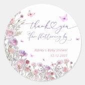 Sticker Rond Merci Papillon De Jardin Pour Flutting Par (Devant)