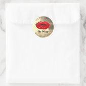 Sticker Rond Merci Parties scintillant Lipgloss Par Gold Makeup (Sac)
