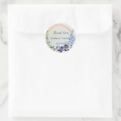 Sticker Rond Merci pastel floral élégant Mariage (Sac)
