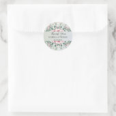 Sticker Rond Merci pastel floral élégant Mariage (Sac)