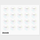 Sticker Rond Merci Pastel Moderne Simple Pour Votre Achat (Feuille)
