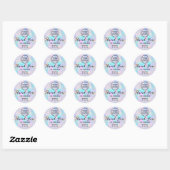 Sticker Rond merci pastel opal gemstone (Feuille)