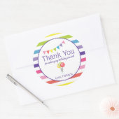 Sticker Rond Merci Personnalisé Bonbons Anniversaire Fête Favor (Enveloppe)
