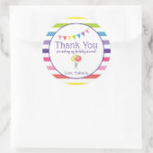 Sticker Rond Merci Personnalisé Bonbons Anniversaire Fête Favor (Sac)
