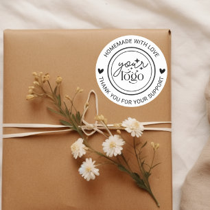 Sticker Rond Merci personnalisé fait maison