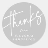 Sticker Rond Merci personnalisé personnalisé (Devant)