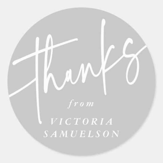 Sticker Rond Merci personnalisé personnalisé (Devant)