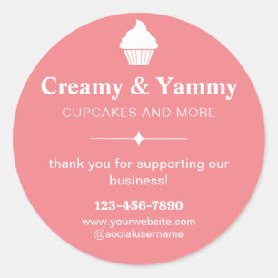 Sticker Rond Merci Personnalisé Pour Soutenir Notre Entreprise