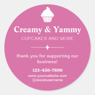 Sticker Rond Merci Personnalisé Pour Soutenir Notre Entreprise