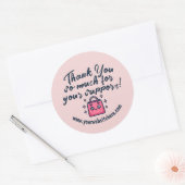 Sticker Rond Merci Personnalisé Si Beaucoup Pour Votre Support  (Enveloppe)