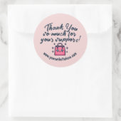 Sticker Rond Merci Personnalisé Si Beaucoup Pour Votre Support  (Sac)