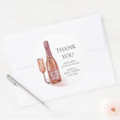 Sticker Rond Merci Petals & Prosecco Enterrement de Vie de Jeun (Enveloppe)