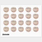Sticker Rond Merci Petite entreprise Packaging Rose Gold Driver (Feuille)
