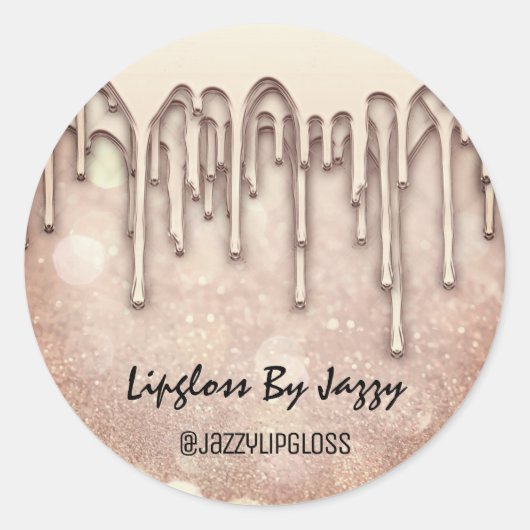 Sticker Rond Merci Petite entreprise Packaging Rose Gold Driver (Devant)