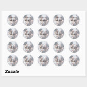 Sticker Rond Merci photo de la Mariage lesbienne Brides (Feuille)
