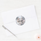 Sticker Rond Merci photo de la Mariage lesbienne Brides (Enveloppe)