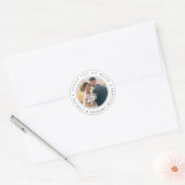 Sticker Rond Merci photo Mariage moderne (Enveloppe)