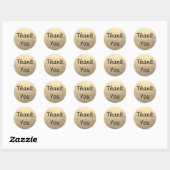 Sticker Rond Merci photo Platinum Gold (Feuille)