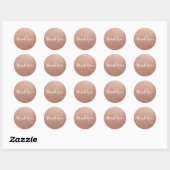 Sticker Rond Merci photo rose Gold Foil (Feuille)