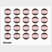 Sticker Rond Merci/Pois (Feuille)