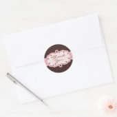 Sticker Rond Merci/Pois (Enveloppe)