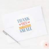 Sticker Rond Merci Pour Acheter Petites - Petites Entreprises (Enveloppe)