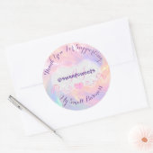 Sticker Rond Merci Pour Aider Mon Coeur De Petite Entreprise (Enveloppe)