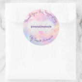 Sticker Rond Merci Pour Aider Mon Coeur De Petite Entreprise (Sac)