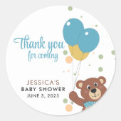 Sticker Rond Merci pour bébé bébé bébé bébé bébé garçon douche  (Devant)