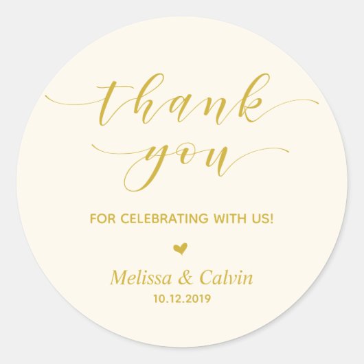 Sticker Rond Merci pour célébrer avec nous, Anniversaire (Devant)