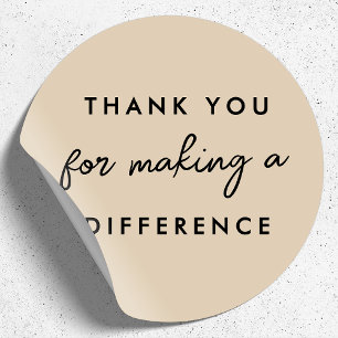 Sticker Rond Merci pour faire une différence