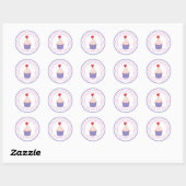 Sticker Rond Merci pour la faveur douce de la Saint-Valentin (Feuille)