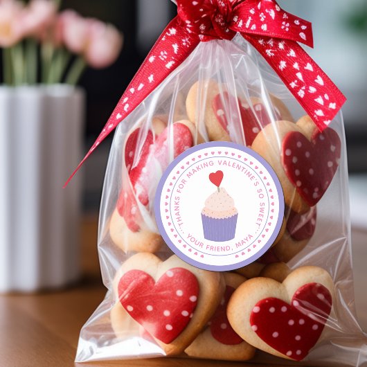 Sticker Rond Merci pour la faveur douce de la Saint-Valentin