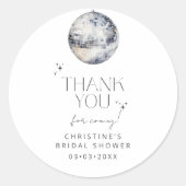 Sticker Rond Merci pour la fête disco  (Devant)